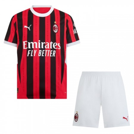 AC Milán Domácí 2024-25 - Dětské Fotbalové Dresy (S/S)